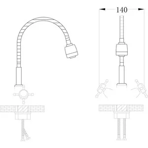 Смеситель для кухни РМС SL65 с гибким изливом (SL65-279F) | Обустройство дома