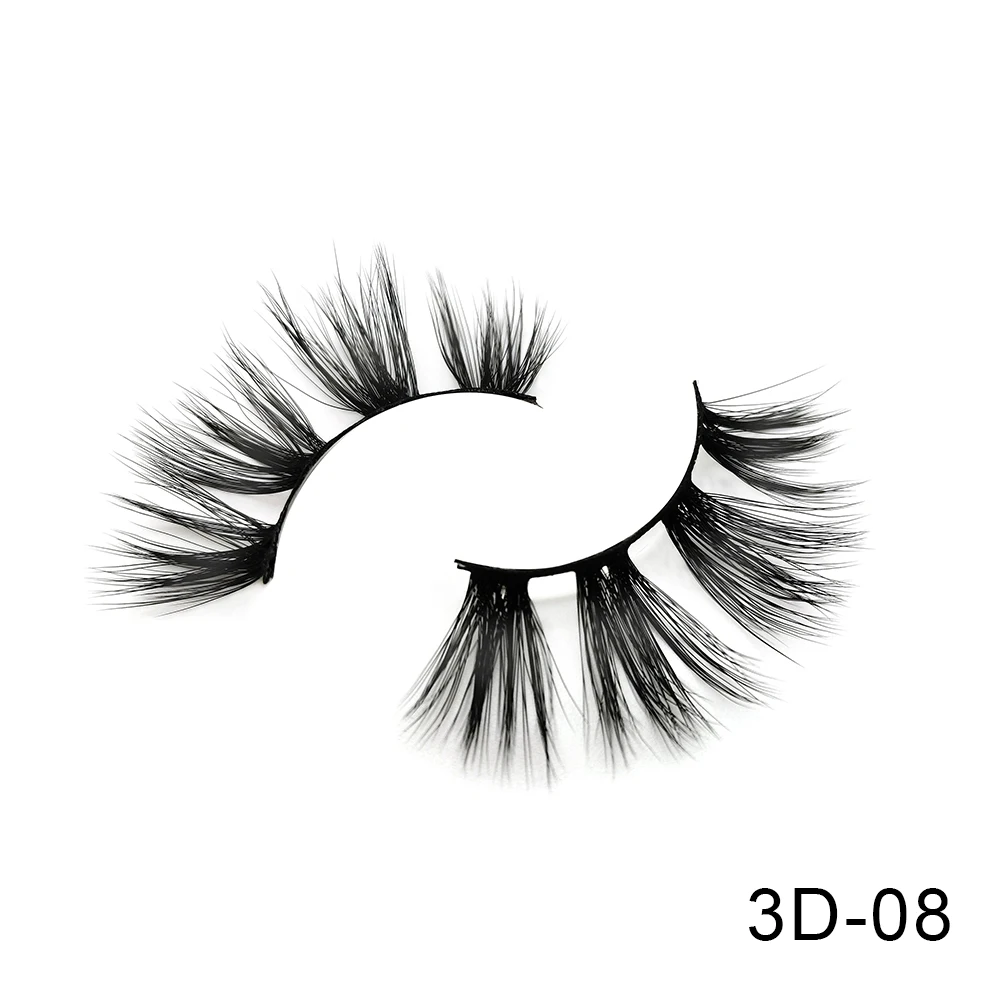 3D-08 6 пар Friholl. m Искусственные норковые ресницы натуральные длинные ресницы ручной работы макияж 25 мм Искусственные норковые ресницы 3D синтетические шелковые накладные ресницы - Цвет: 3D-08