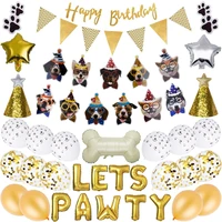 dog birthday party supplies dog paw print balloons foil balloons lets party letters diy balloon kit for party decorations