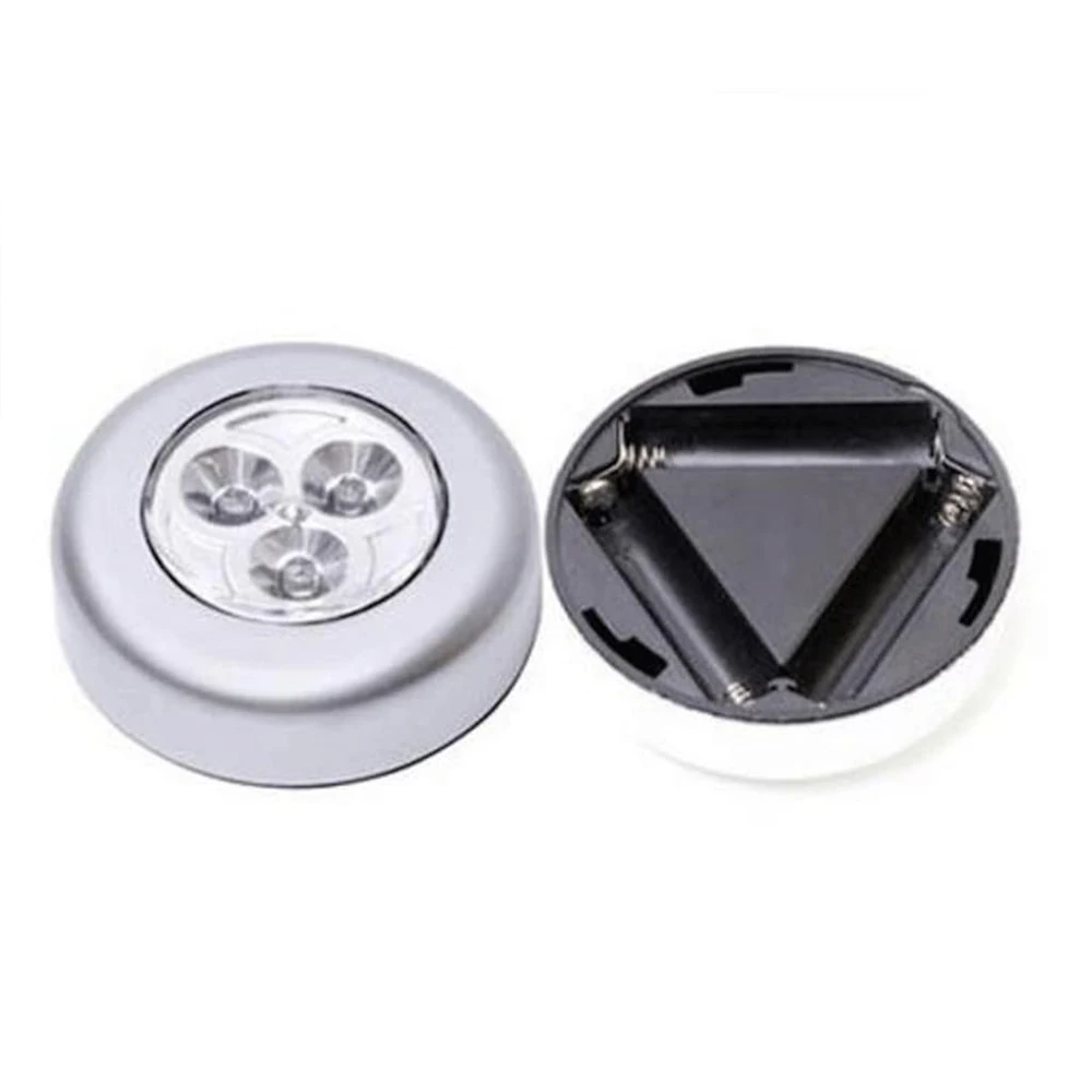 

Wireless Battery Touch Led Lamp 3 Led Cabinet Lamp Round Panel Light Indoor Lighting