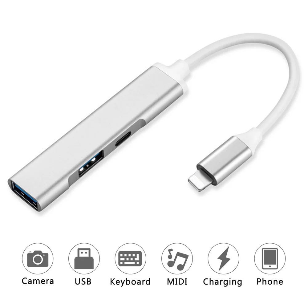 Ceny 3 W 1 USB 3.0 Port Multi Splitter Adapter Dla IPhone IPad Konwerter Do Kamery Klawiatura Mysz Laptop PC Flash Drive Adapter