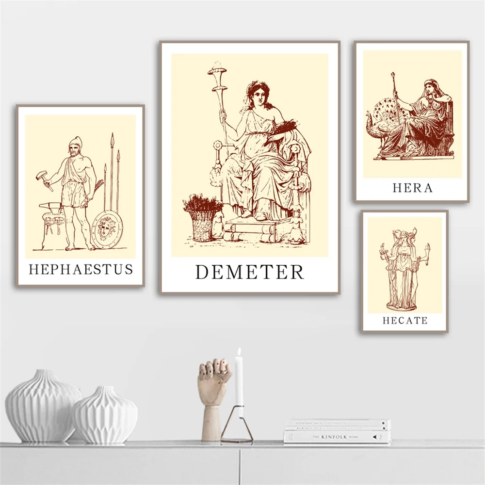 

Ancient Greek Mythology Nine Muses Canvas Painting Classic Literature Art Posters And Prints Wall Pictures Feminist Room Decor