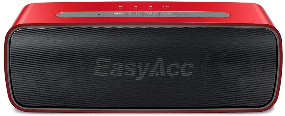Bluetooth колонка EasyAcc SoundX красная с разъемом Aux улучшенные басы время работы 24 часа