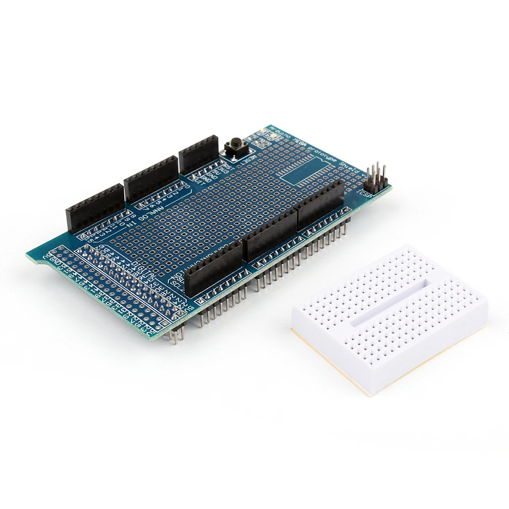 

MEGA 2560 R3 Proto Prototype Shield V3.0 Expansion Development Board + Mini PCB Breadboard 170 Tie Points for arduino DIY