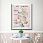 Винтажный лоток в несколько рядов для летней чайной вечеринки