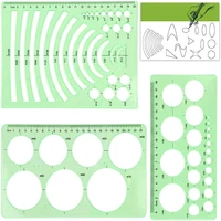 precision seam measuring emplates measuring geometry ruler 3pcs shapes drawing templates sewing ruler drawing stencil tools