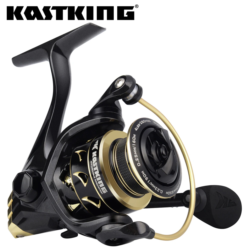 

KastKing Valiant Eagle Gold Spinning Reel 6.2:1 High-Speed Gear Ratio Freshwater and Saltwater Fishing Reel 7+1 Ball Bearings