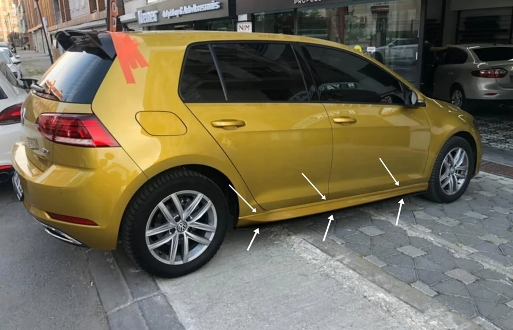 Боковая юбка для Volkswagen Golf 7 2012 2013 2014 2015 2016 2017 2018 2019 2020 комплект боковых кузовов на