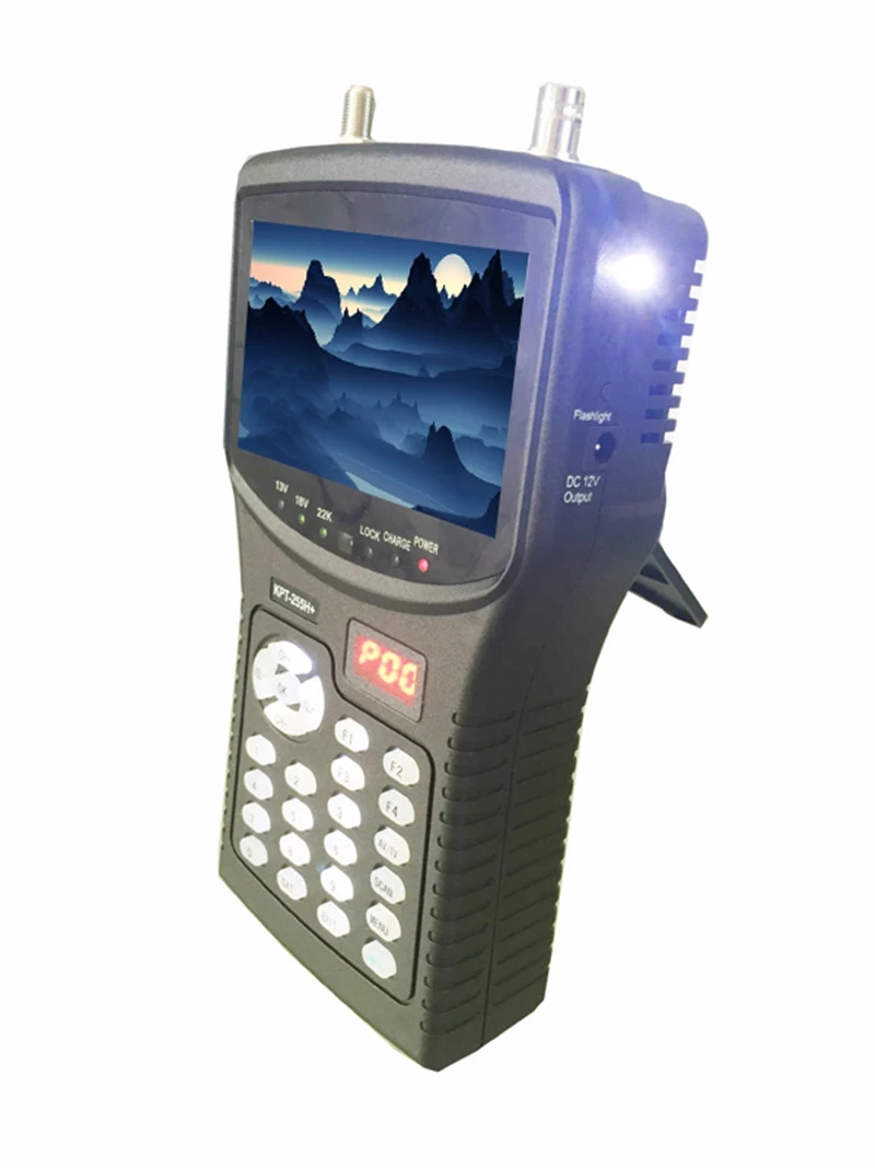 [Натуральная кожа] KPT-255H + AHD TVI CVI DVB-S2 Цифровой спутниковый Finder 4 3 дюймов М CCTV для