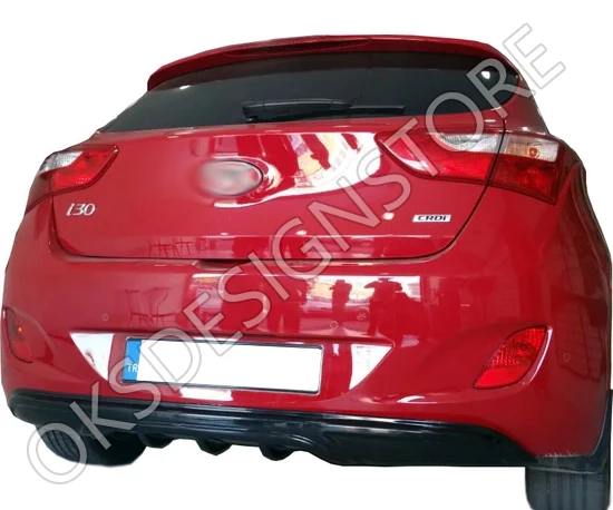 Для Hyundai İ30 2011 - 2016 насадка на задний бампер-диффузор (пластик) диффузор бампер |