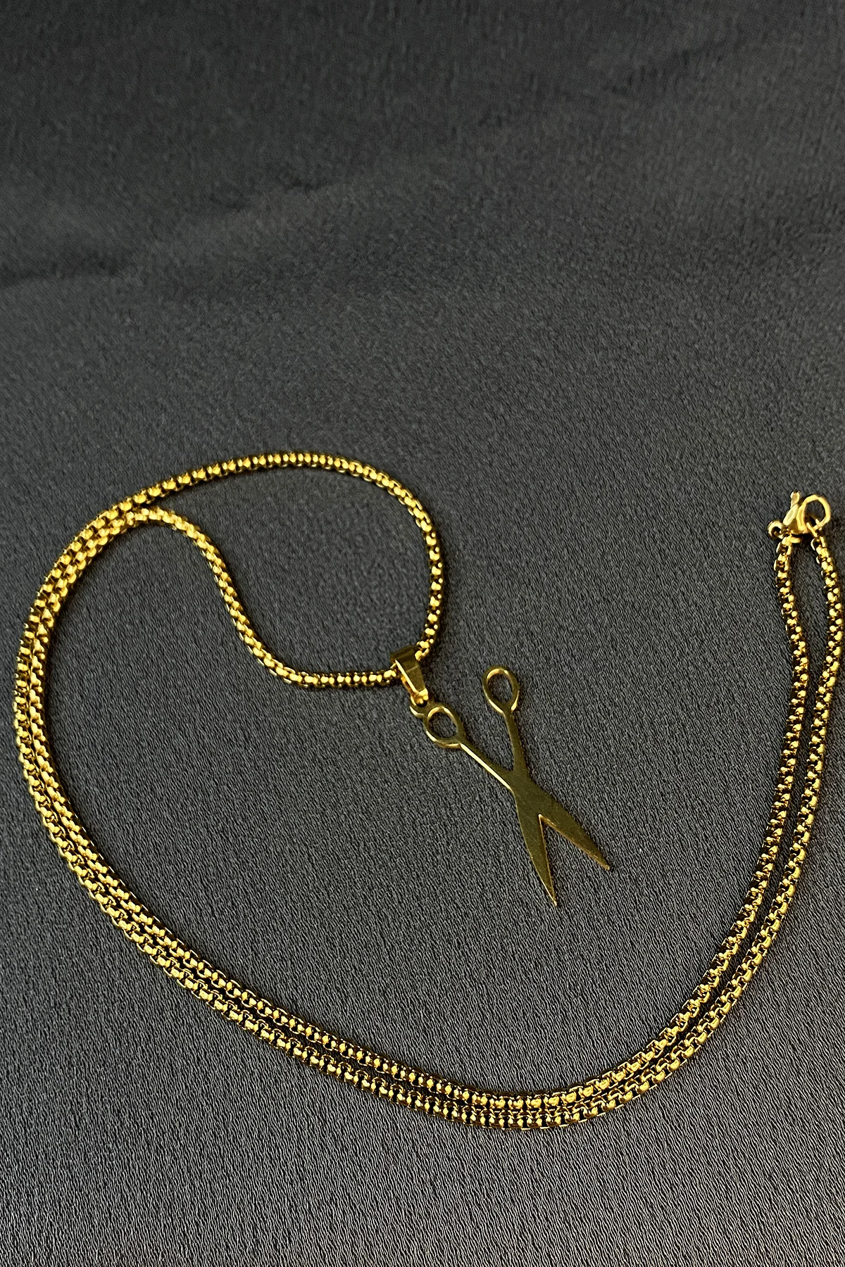 

Scissors Model Gold Plated 316L Stainless Steel Chain Necklace 65cm