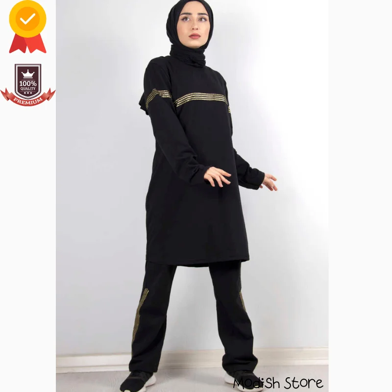 Track Suit Double Sport Women Muslim Clothing 2021 Muslim Sets Winter Autumn Islamic Clothing Arabic Dubai Abaya Turkish Clothes