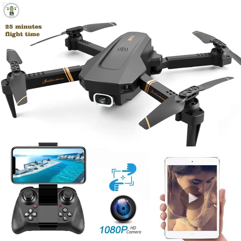 Новый Дрон V4 Rc 4k HD с широкоугольной камерой 1080P Wi-Fi fpv двойной Квадрокоптер
