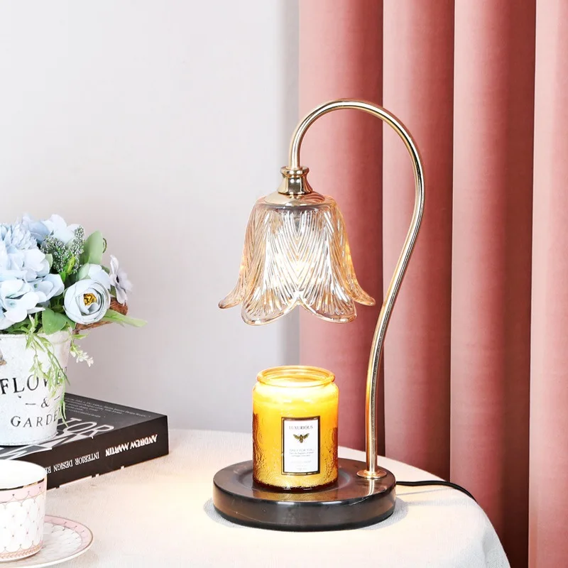 Стеклянный нагреватель свечи светлый топовой регулирусветильник ароматерапия