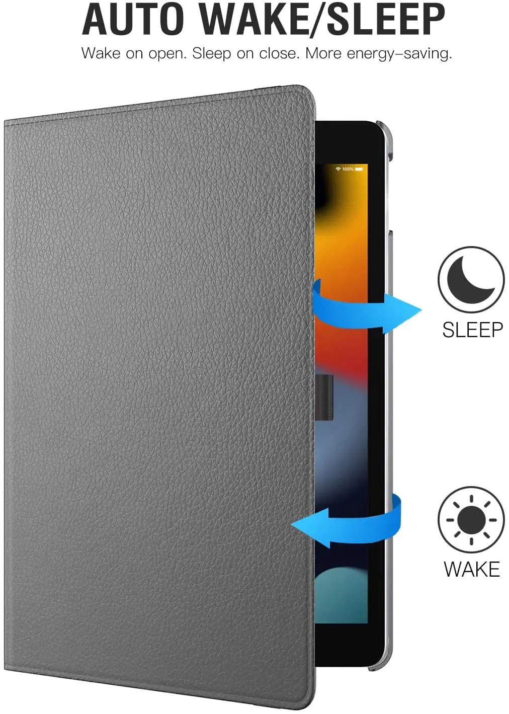 Чехол для iPad 9-го поколения 2021/8-го 2020/7-го 2019 360 градусов вращающаяся подставка
