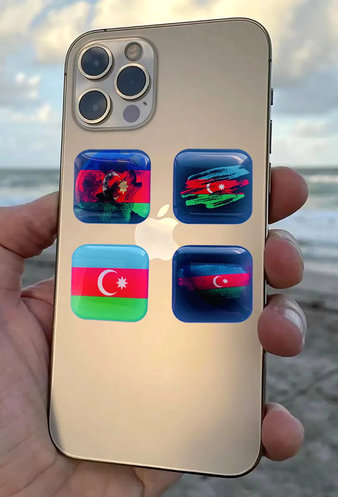 Наклейки на телефон 3D компьютер планшет ноутбук 3b наклейка набор азербайджан