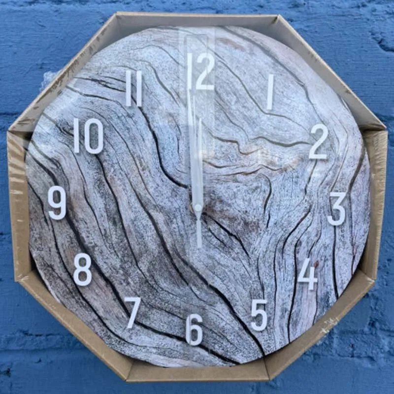 Часы настенные DOMOZON дерево круглые для спальни гостиной диаметр 28.5 см домашний