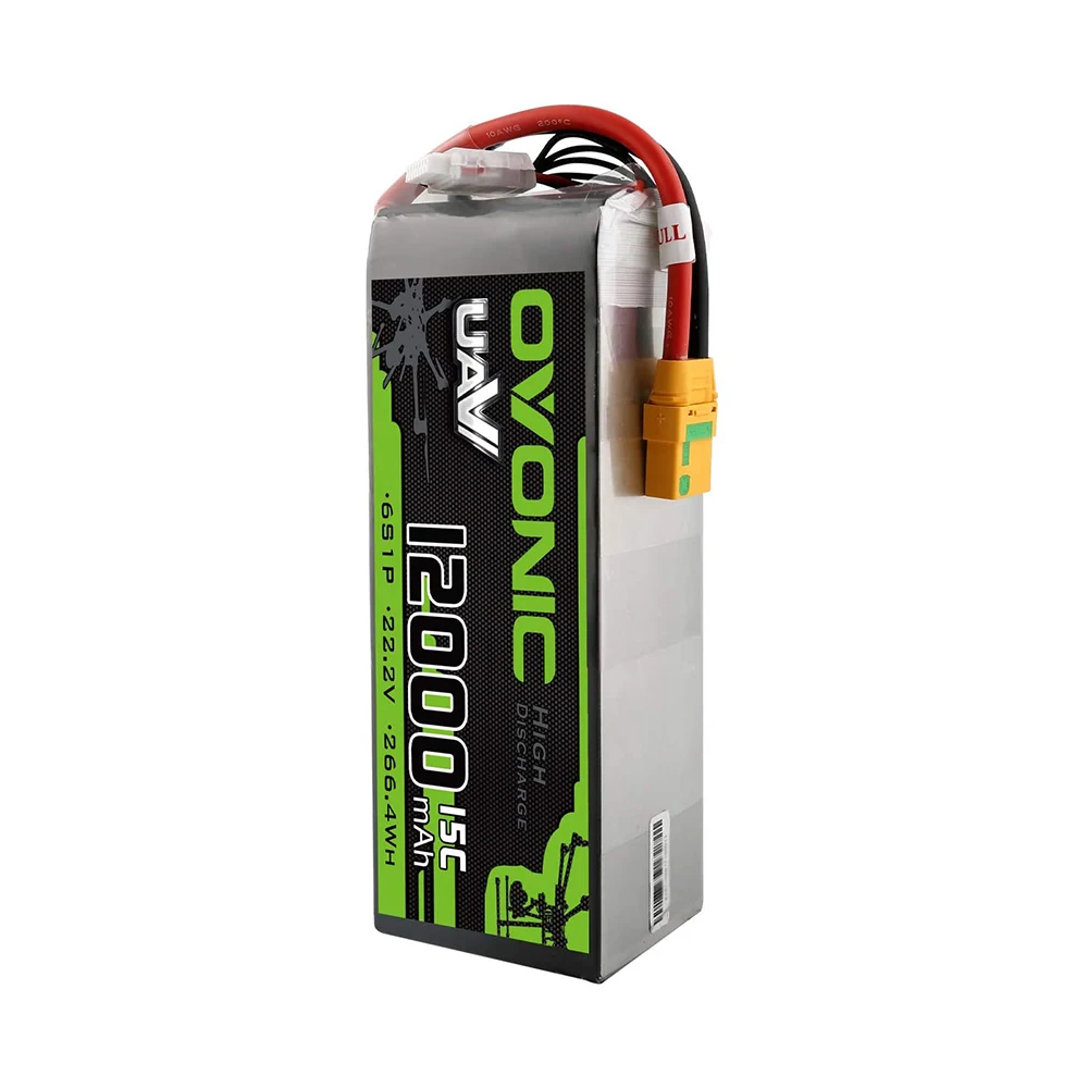 

Ovonic 6S RC Lipo Batteries 12000mAh 22.2V 6S 15C Lipo Battery with XT90 Plug For UAV Drone RC Quadcopter Airplane Helicopter