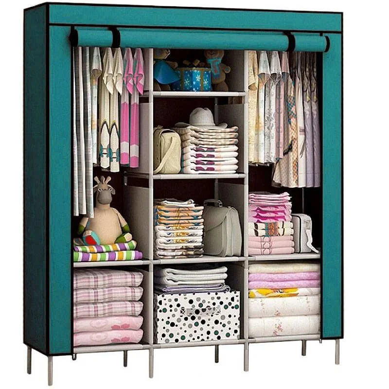 Складной портативный каркасный тканевый шкаф STORAGE WARDROBE гардероб трансформер для