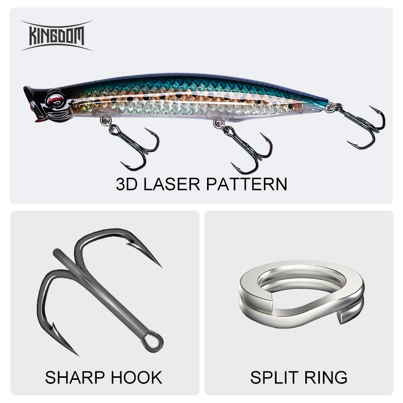 Наживка для рыбы Kingdom Topwater 123 мм 18 5 г 110 12 8 90 7 жесткая искусственная наживка