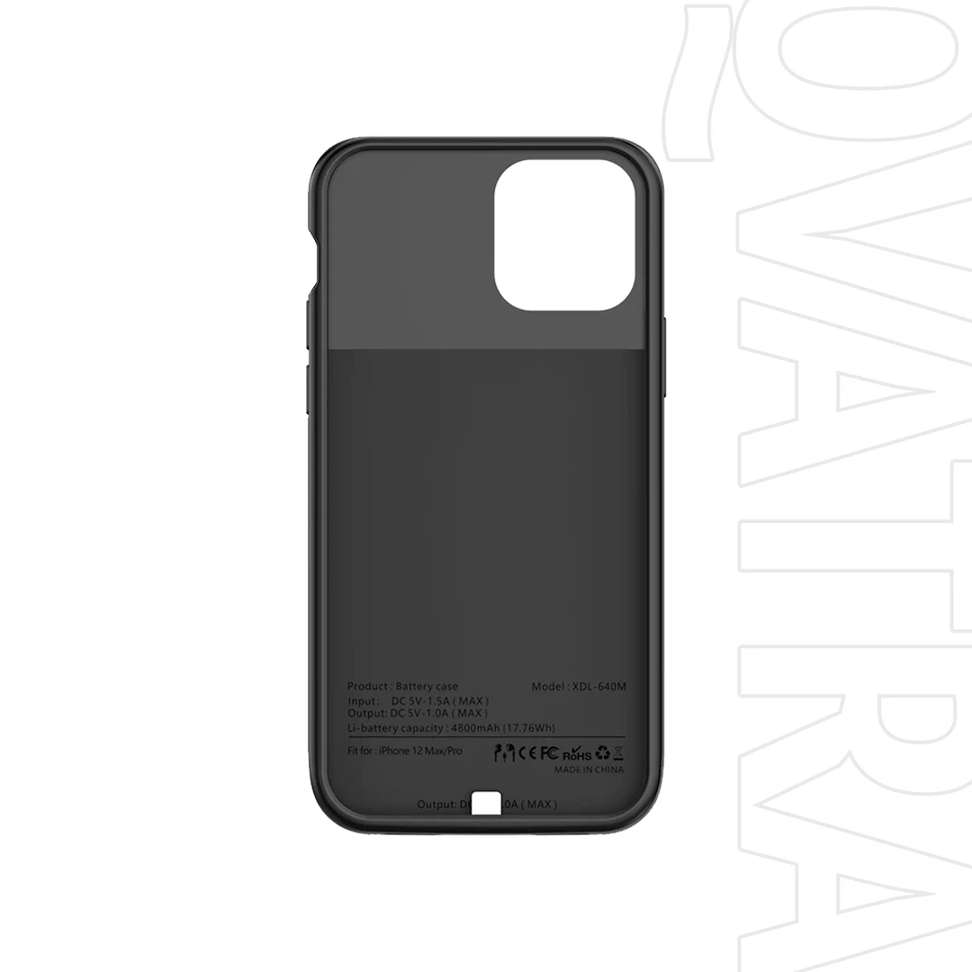 Чехол аккумулятор для iPhone 12 | Mini Pro Max • Чёрный