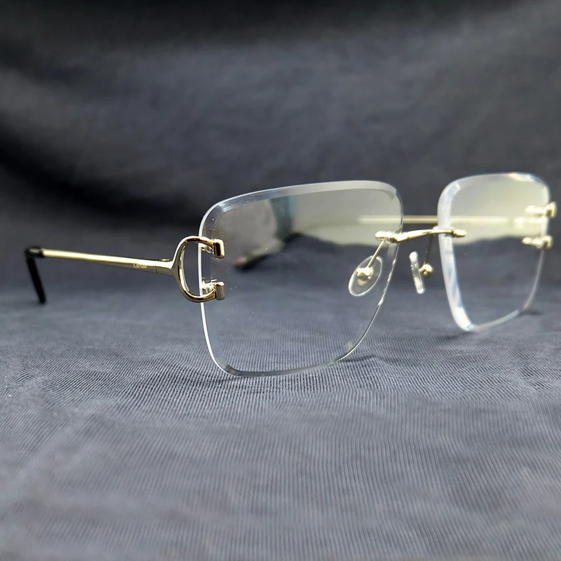 Модные прозрачные оправы для очков мужчин квадратная проволока C Carter оптические