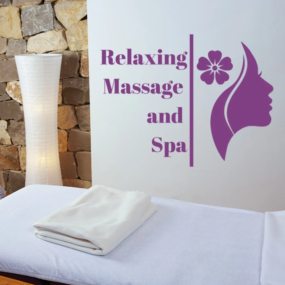 Креативная Женская спа Наклейка на стену с логотипом наклейка &quotспа&quot Спа