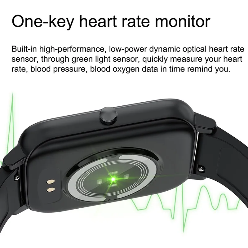 

2021 New Smart Watch Men Women 1.69in HD Color Screen Fitness Tracker Heart Rate Monitor Smartwatch IP67 Waterproof Sports Watch
