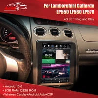 aucar android 10 head unit for lamborghini gallardo 2004 2015 car radio 6gb 4g let hd ips screen stereo new look