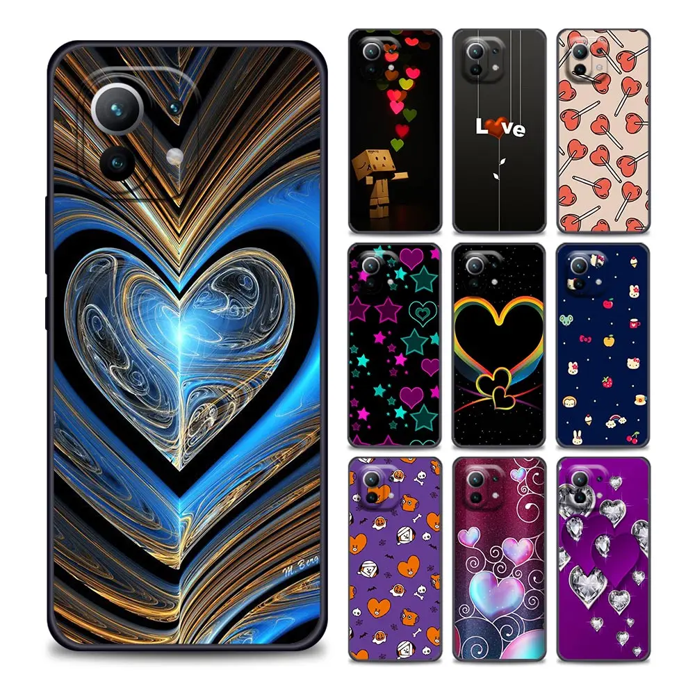 

Heart Circle Images Phone Case for Xiaomi Mi 11Lite i Ultra X T EN PocoF1 X3 NFC GT M3 F3 GT M4 Pro Soft Silicone Cover Coque