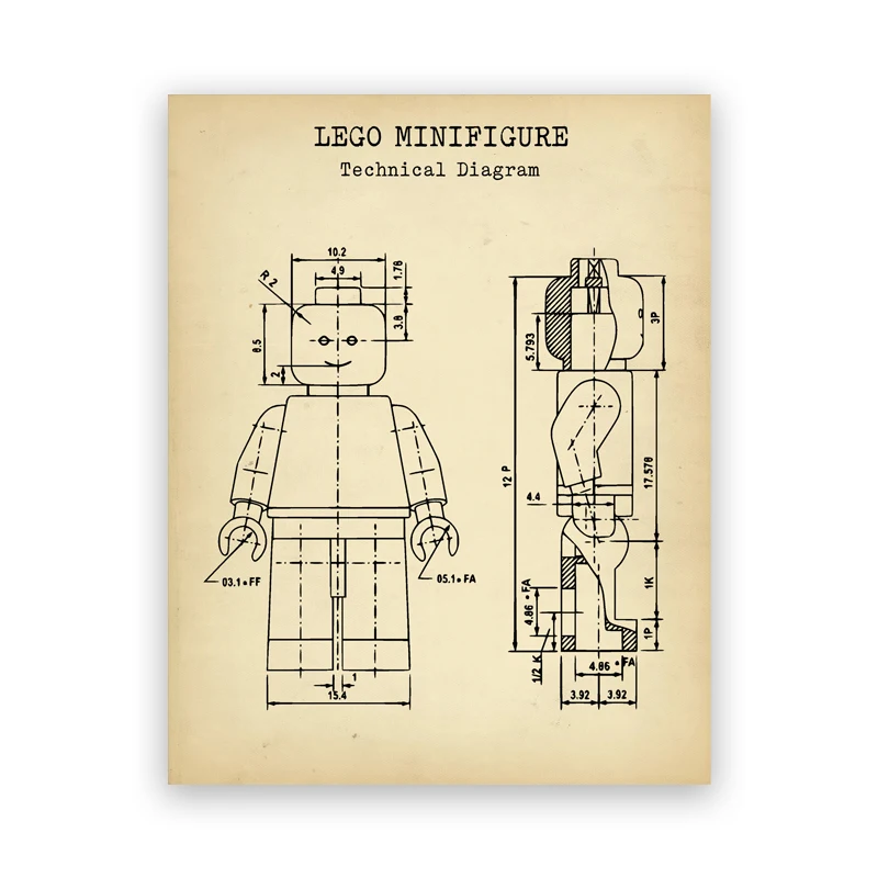

Легос Мэн Винтажный Постер