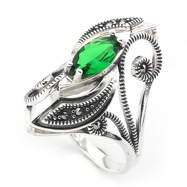 

100% 925 Sterling Silver Ring Turkish Jewelry 2020 Fashion Women Rings Female Jewelry Rings For Womens Anillo Bijoux Made Turke