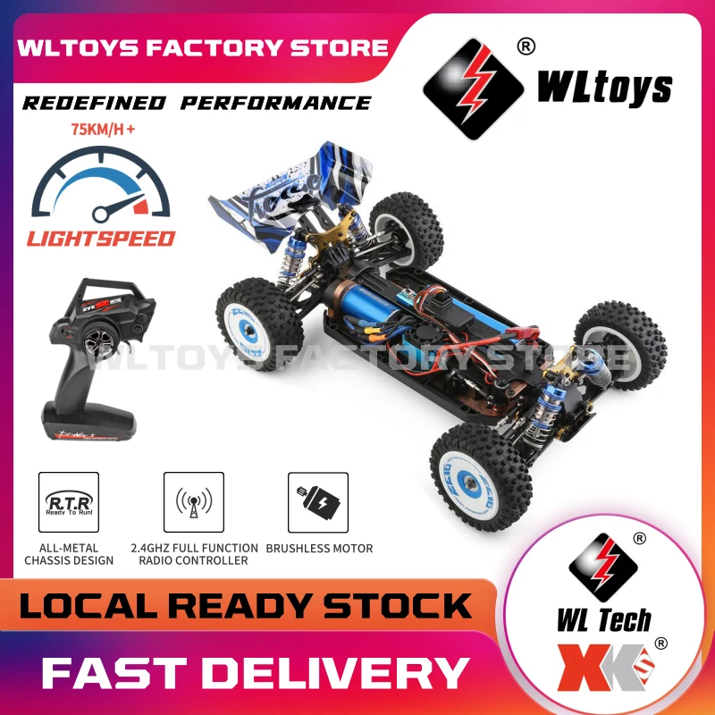 Гоночный автомобиль WLtoys 124017 124019 2 4G 75 км/ч полноприводный бесщеточный