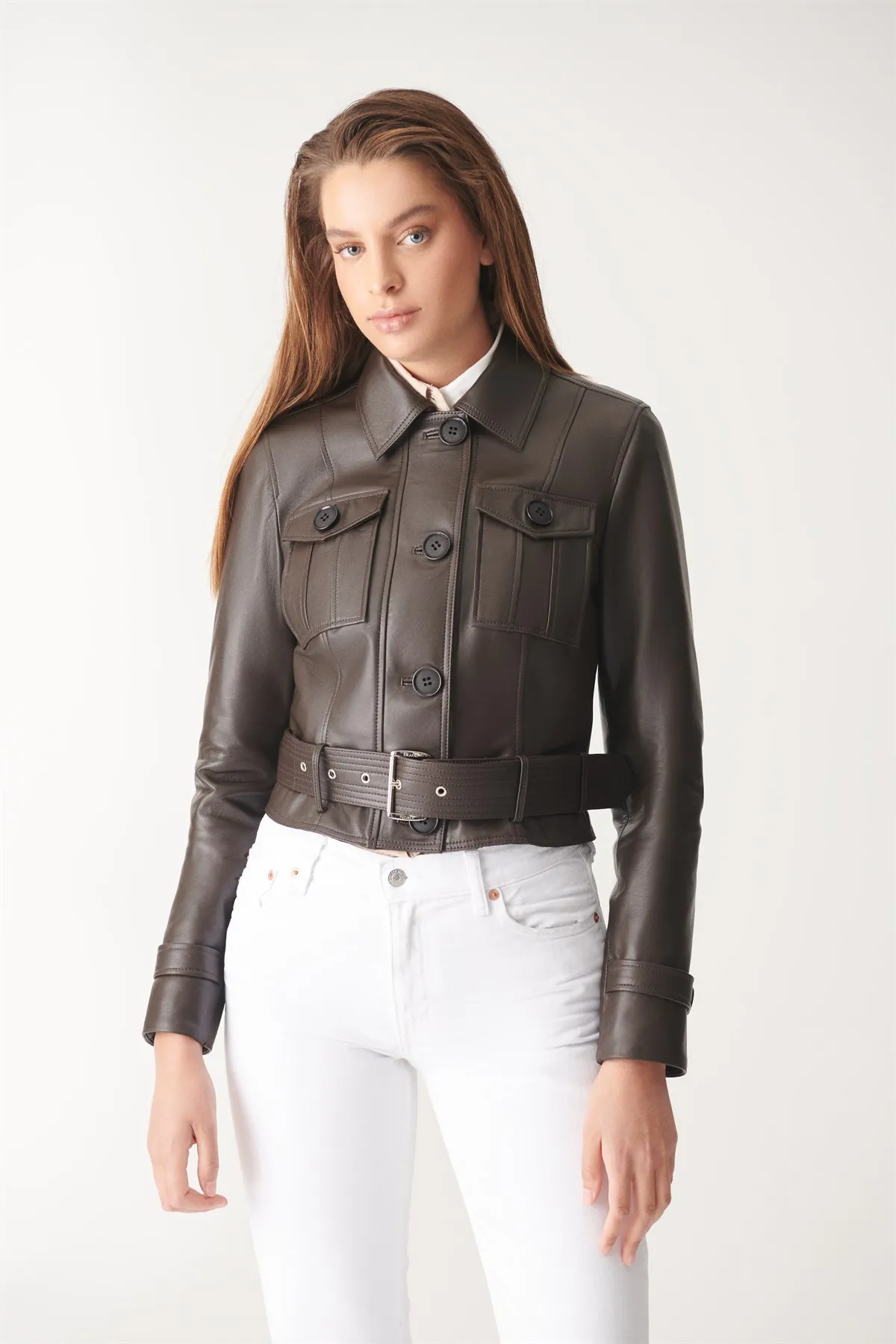 Women's Genuine Leather Jacket Sheepskin Coats Biker Sport New Season Fashion Spring Autumn Quality Soft Texture Made in Turkey