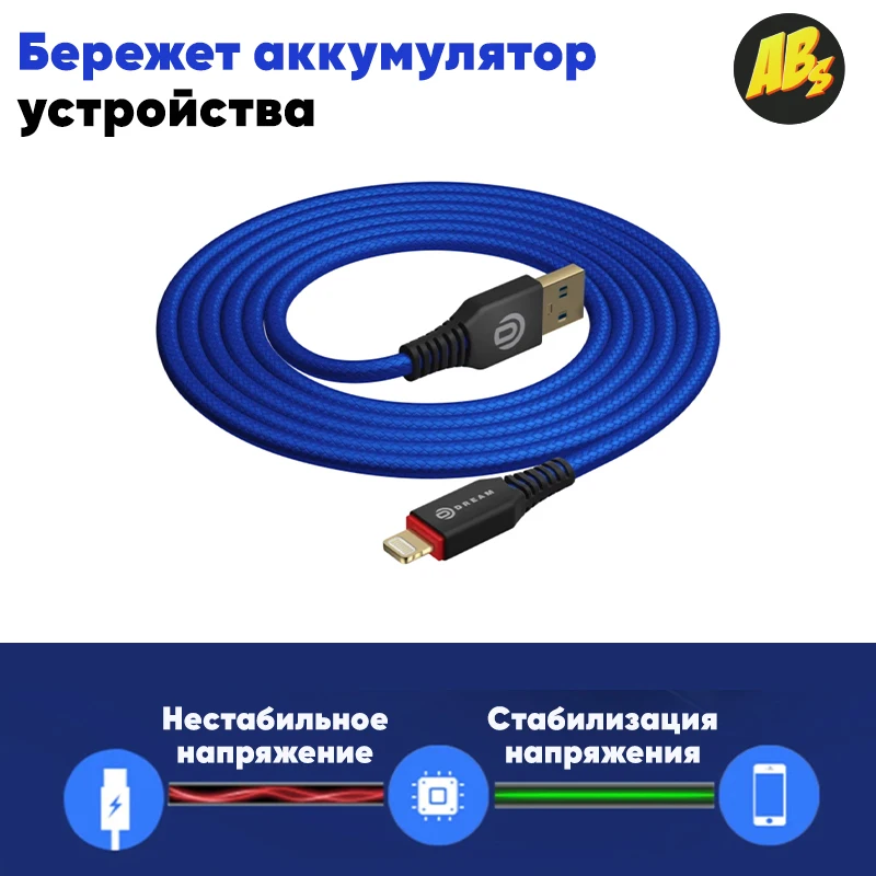 USB кабель Dream для iPhone 13 12 11 Pro Max X XR XS 8 7 6 6s 5 5s iPad зарядка и передача данных провод