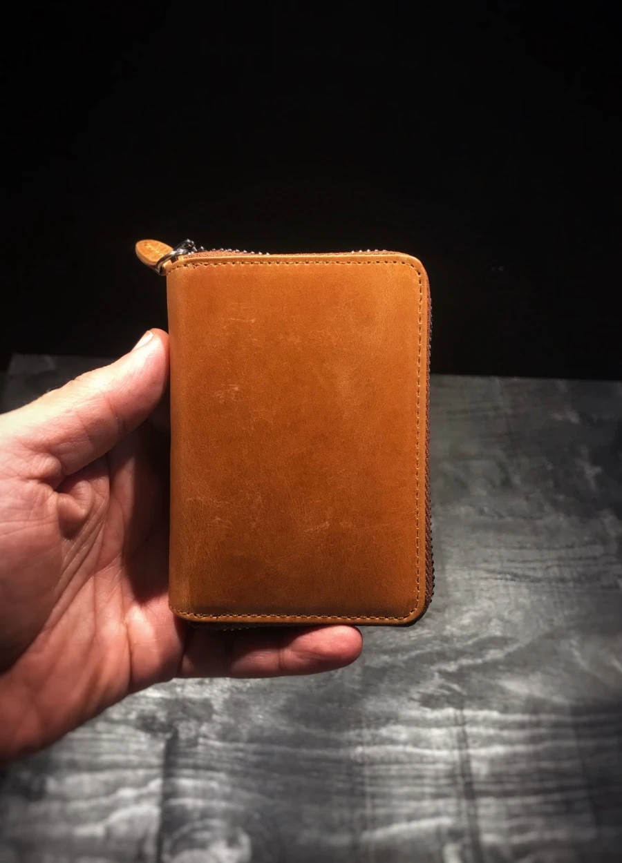 2021 Vintage Leather Phone Compartment Clutch Bag Wallet Card Holder Genuine Leather Fot Women and Men Gift Bag Black Brown Red