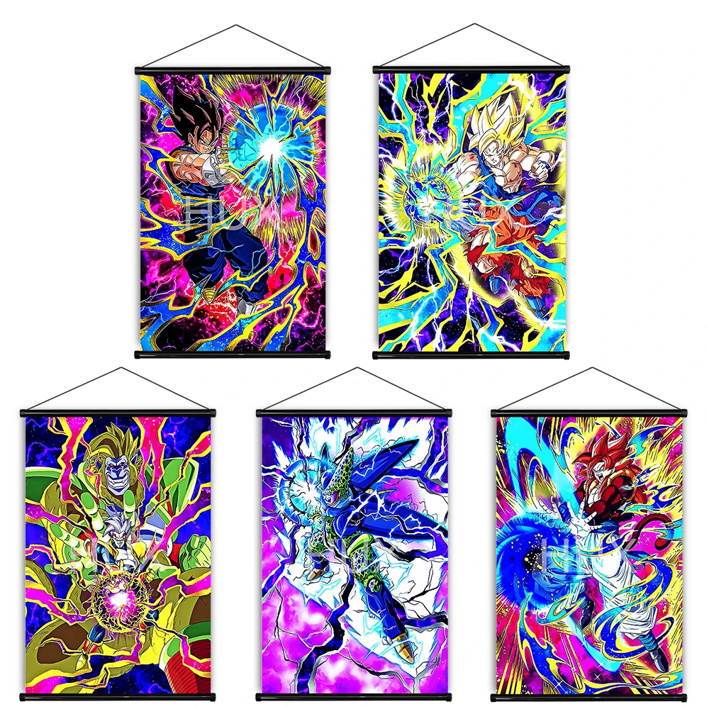 

Dragon Ball Z Goku Japane Classic Anime Scroll Pictures Prints Wall Art Quality Canvas Painting Cuadros Decorativos Modern Mural
