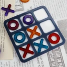 Форма для шахматных игр Tic Tac Toe OX, зеркальная силиконовая литейная форма для самостоятельного изготовления смолы, УФ-лампы, инструменты ручной работы, малый размер