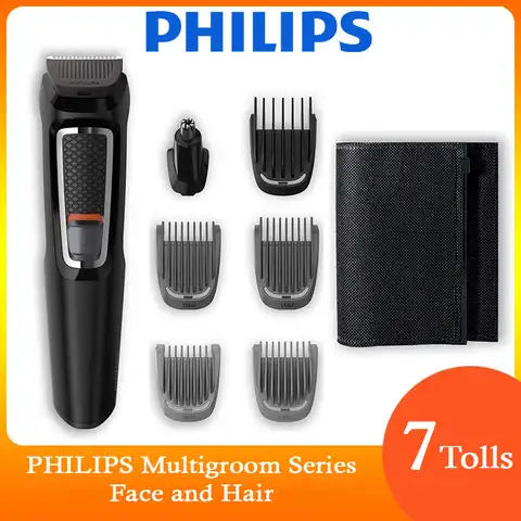 Бритва Philips MG3720 7 в 1, электрическая Водонепроницаемая Съемная машинка для стрижки волос и бороды, моющийся триммер