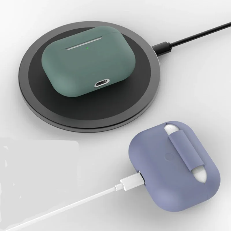 Мягкий силиконовый чехол для Apple Airpods Pro защитный футляр беспроводных Bluetooth