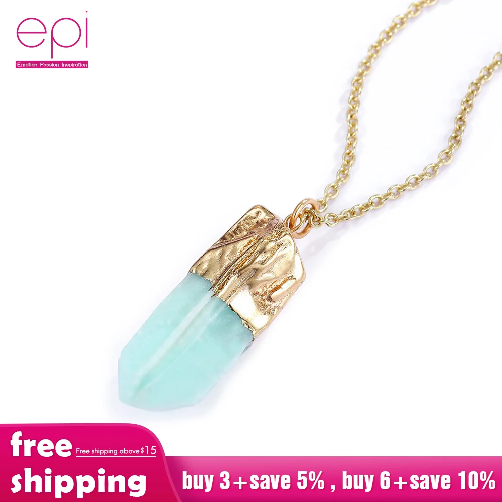 Горячая Распродажа шестиугольная колонна кварцевые чокер винтажные подвески