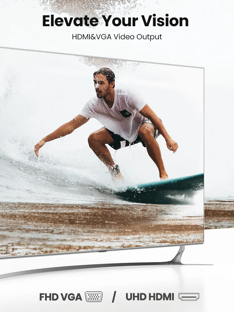 Концентратор UGREEN 10 в 1 USB Type C к HDMI 4K 3 0 VGA PD 5 мм полнофункциональный концентратор