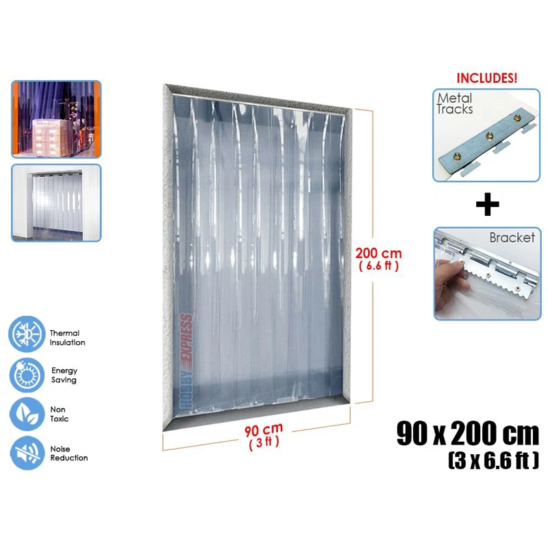 Пластиковая занавеска Arrowzoom 3x6 6 фута (90x200 см) теплоизоляция двери морозильной