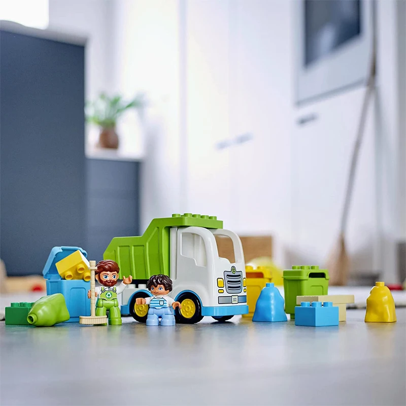 LEGO DUPLO оригинальный Новинка 10945 мусоровоз и переработка для 1 5-2 лет подарок детей