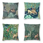 Наволочки с изображением Вильяма Морриса и оленя для дивана, Роскошный чехол для подушки, мягкая наволочка 40*40 см