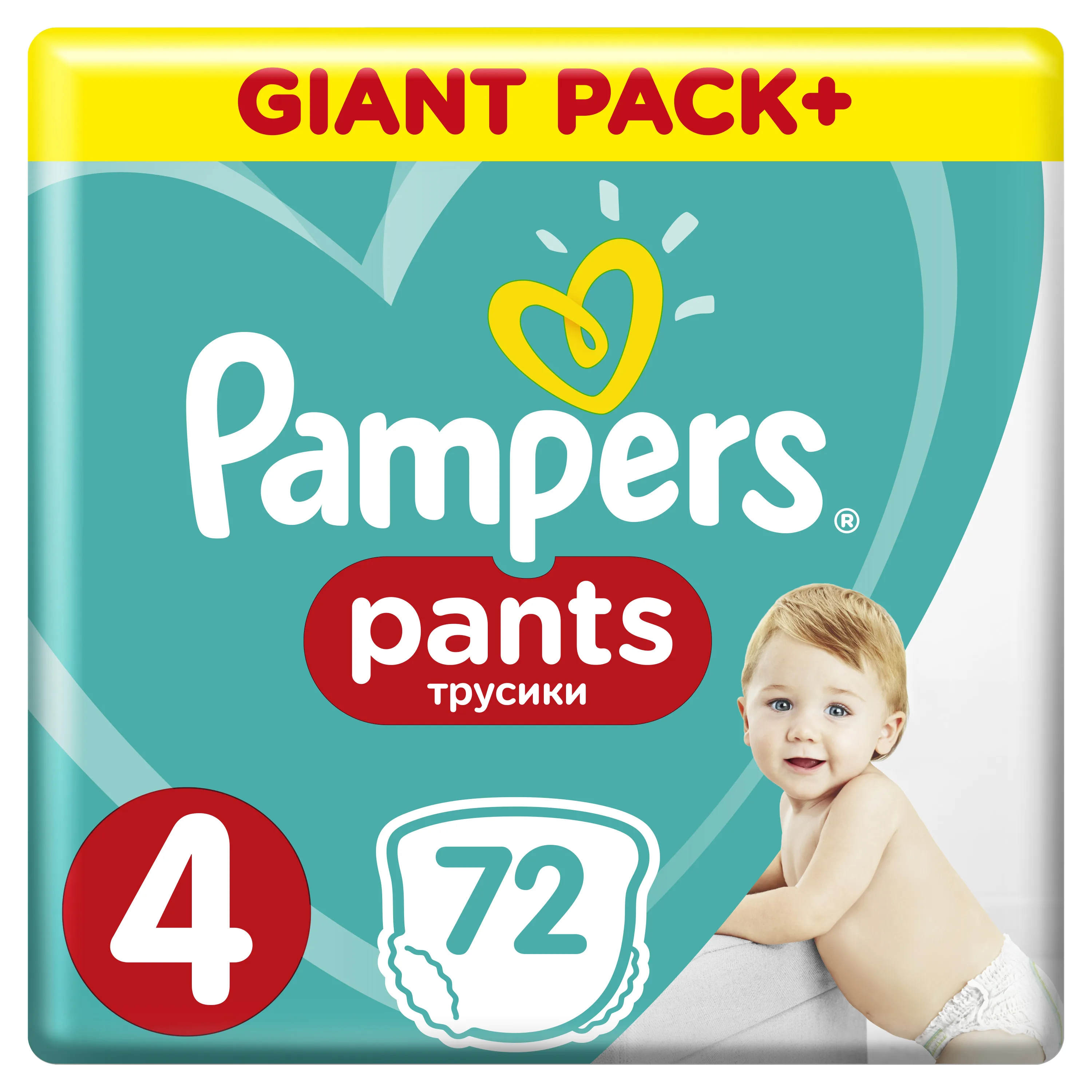 Подгузники-трусики Pampers Pants 9-15 кг размер 4 72шт. | Мать и ребенок