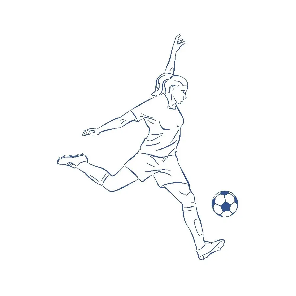 Наклейка на стену с изображением футболистов для девочек наклейка футбола