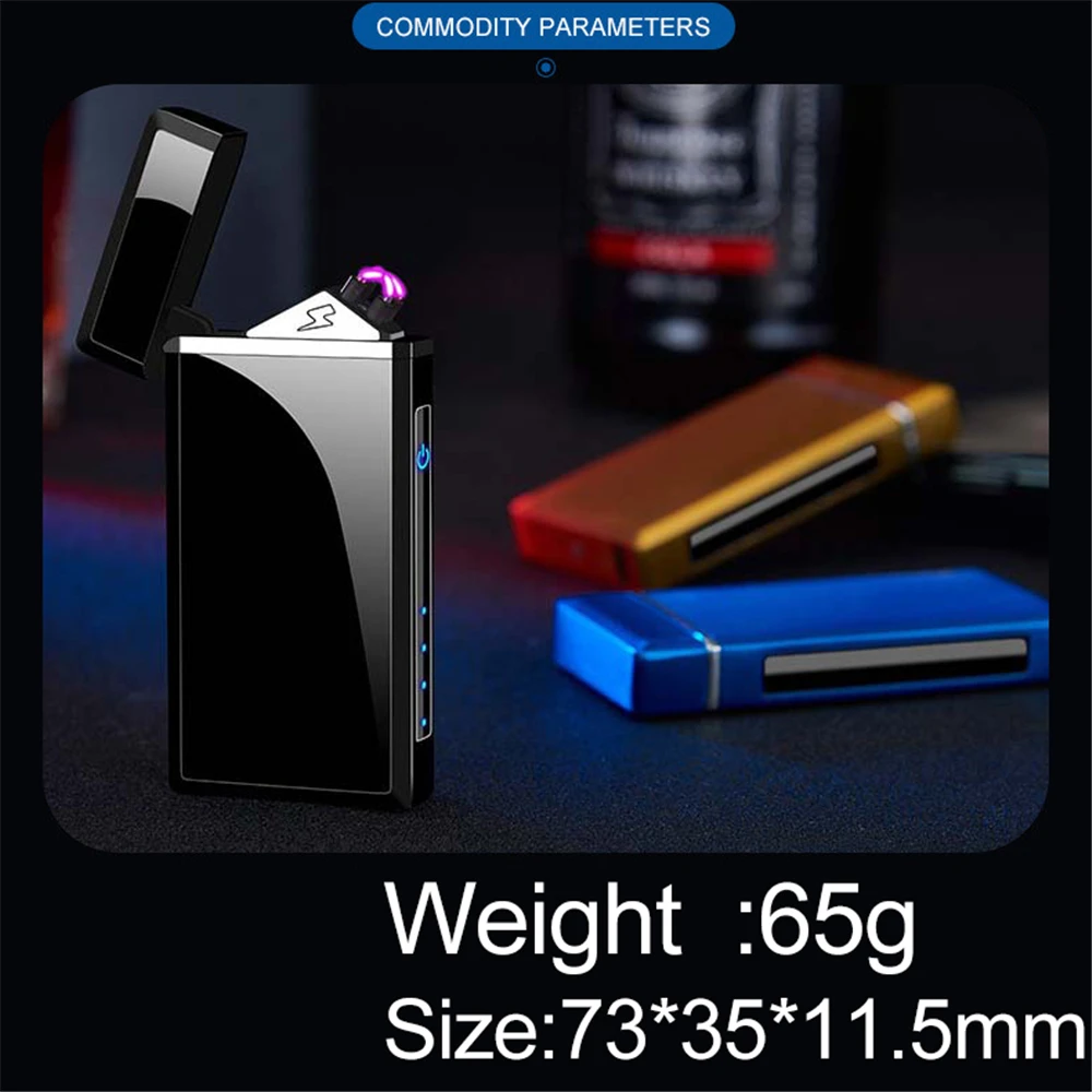 Электрическая зажигалка с двойной дугой USB перезаряжаемая плазменная Зажигалка