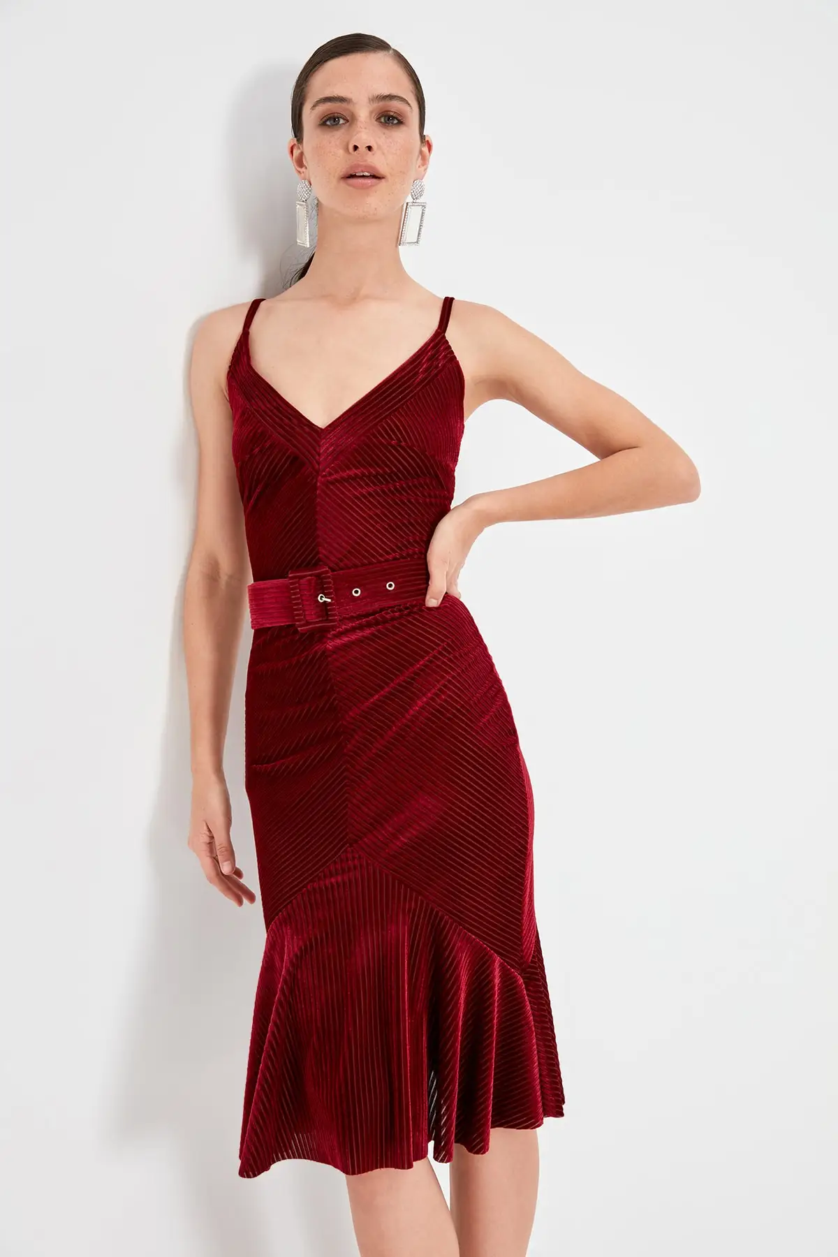 Trendyol Arched volandetayli платье TPRAW20EL0641|Женские платья| |