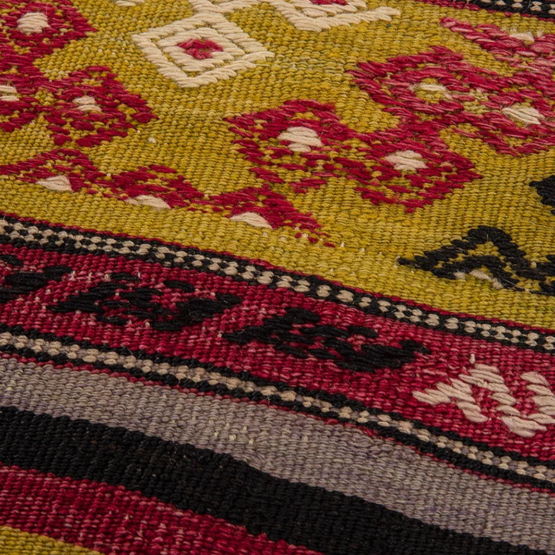 Декоративный красный полосатый ковер 7x4 вышитый килим Традиционный Ковер яркий